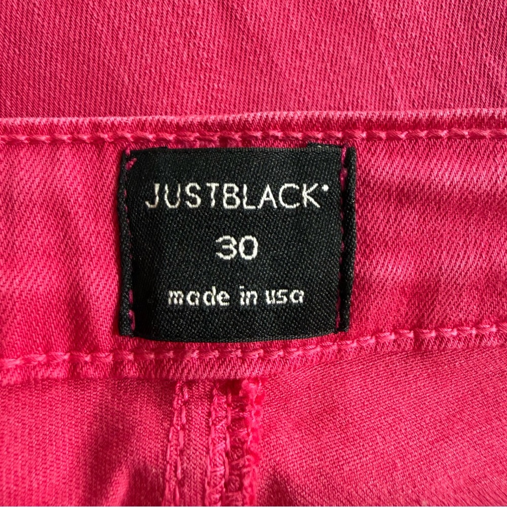 Just Black Hot Pink Magenta Light Fade Denim High-Rise Cropped Jeans Barbiecore - Picture 7 of 11